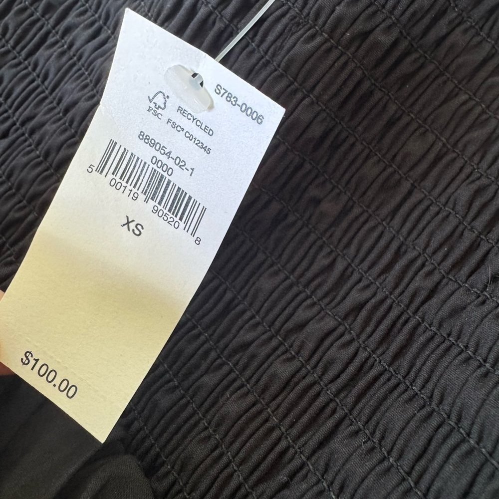 Black Ruched Skirt XS